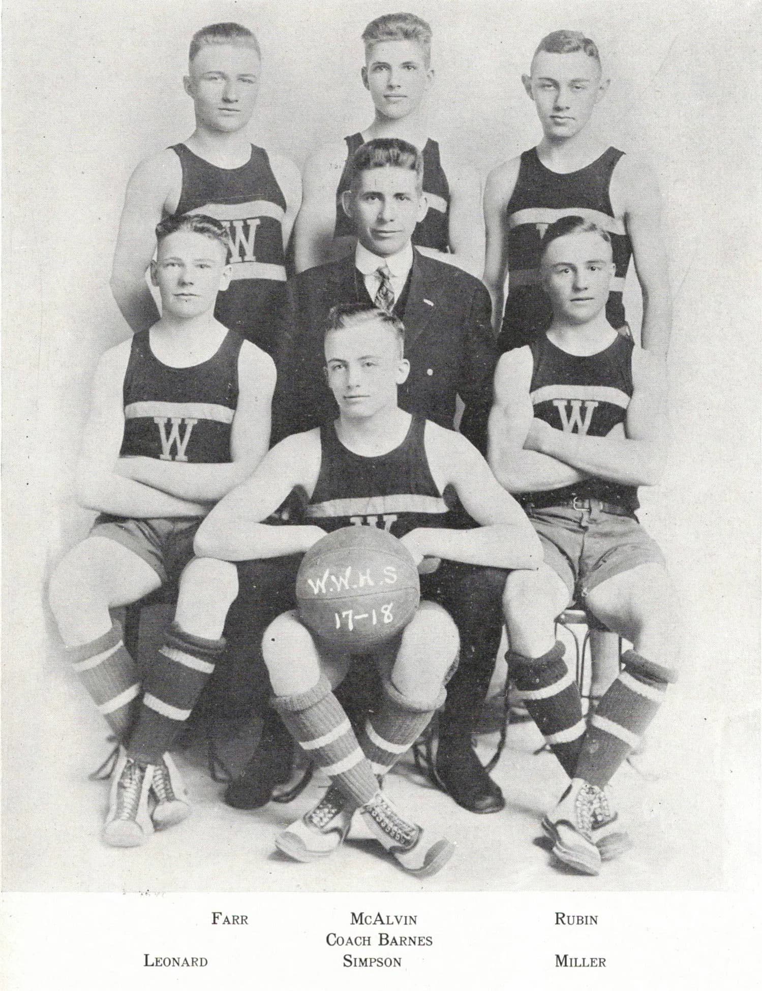 Boys Varsity Basketball team photograph