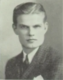 1937 yearbook portrait of Gordon Ames