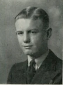 1938 yearbook portrait of Bob Basford
