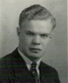 1939 yearbook portrait of Warren Zilmer