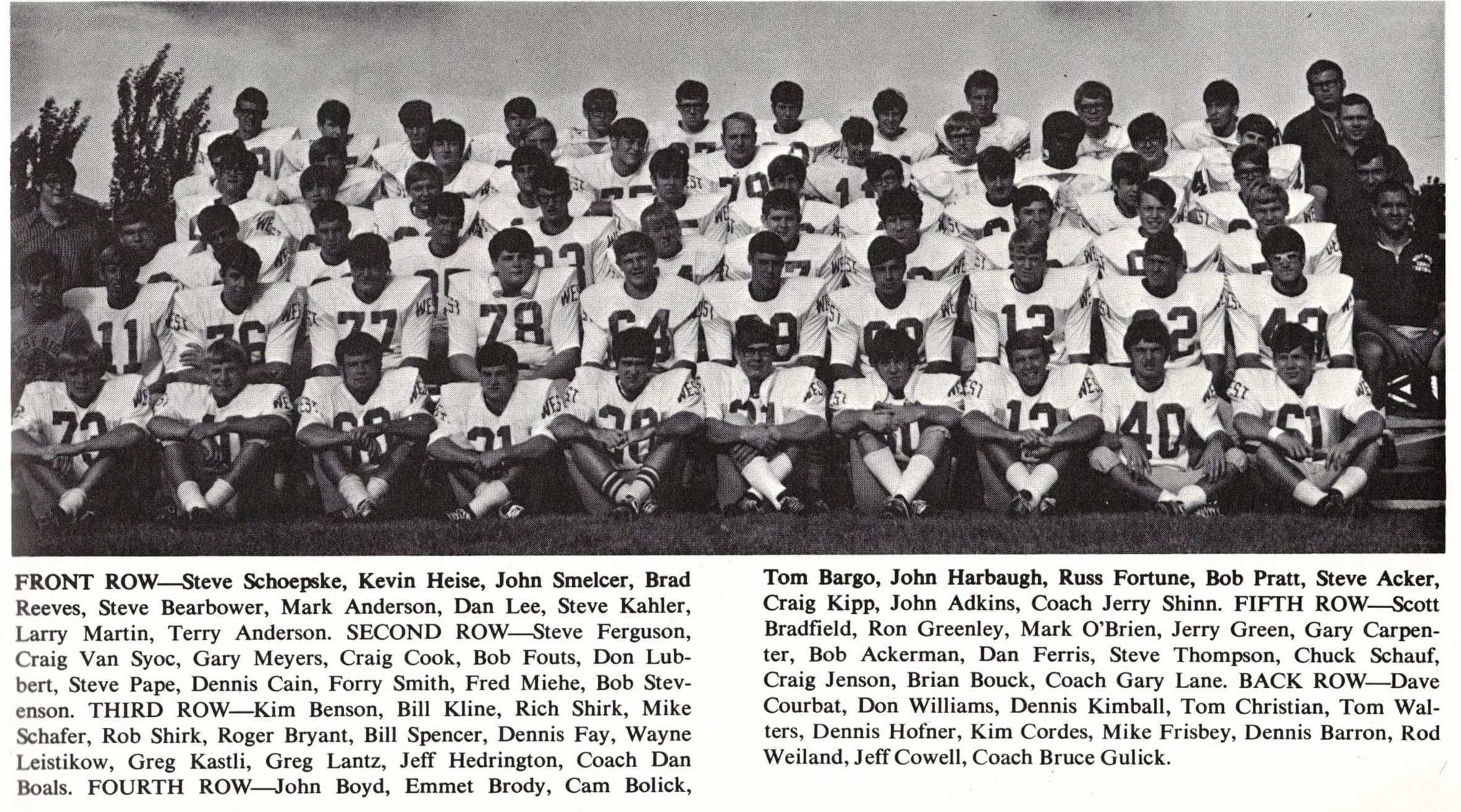 Football Varsity Team Photograph