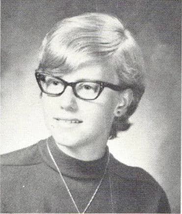 1971 yearbook portrait of Sue Christiansen