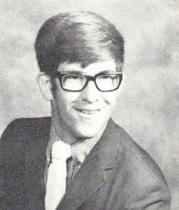 1971 yearbook portrait of David Dewey