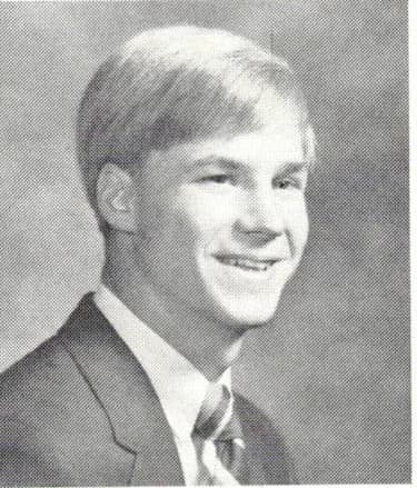 1971 yearbook portrait of Dave Ives