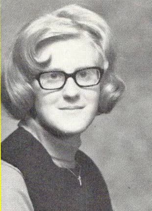1971 yearbook portrait of Jan Roschke