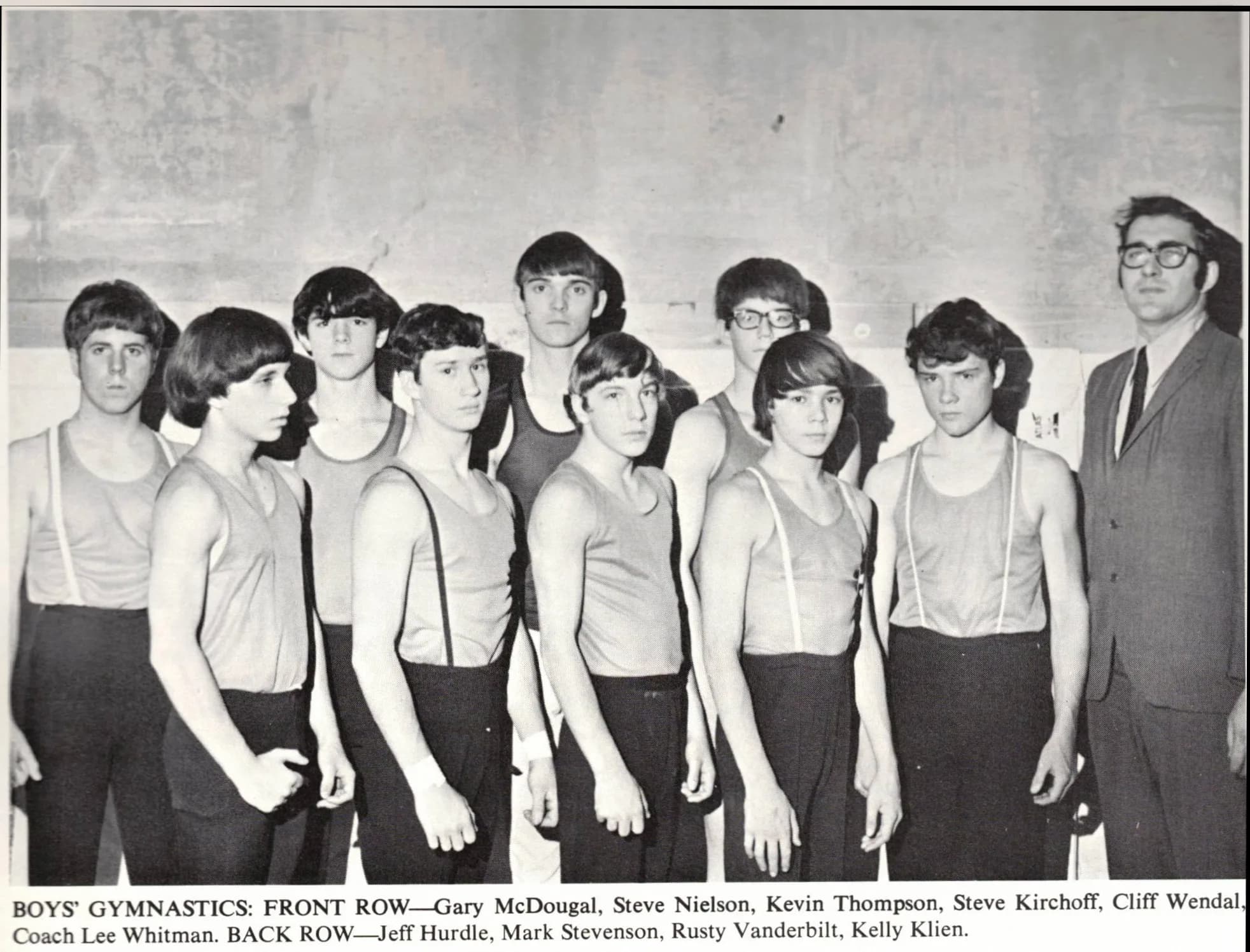 Boys Varsity Gymnastics team photograph