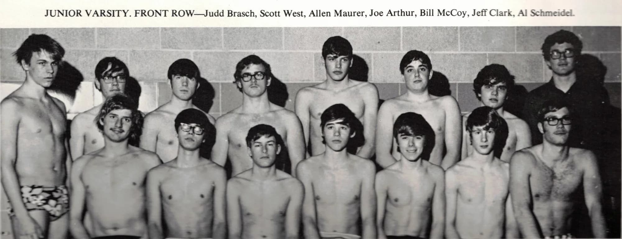 Boys JV Swimming team photograph