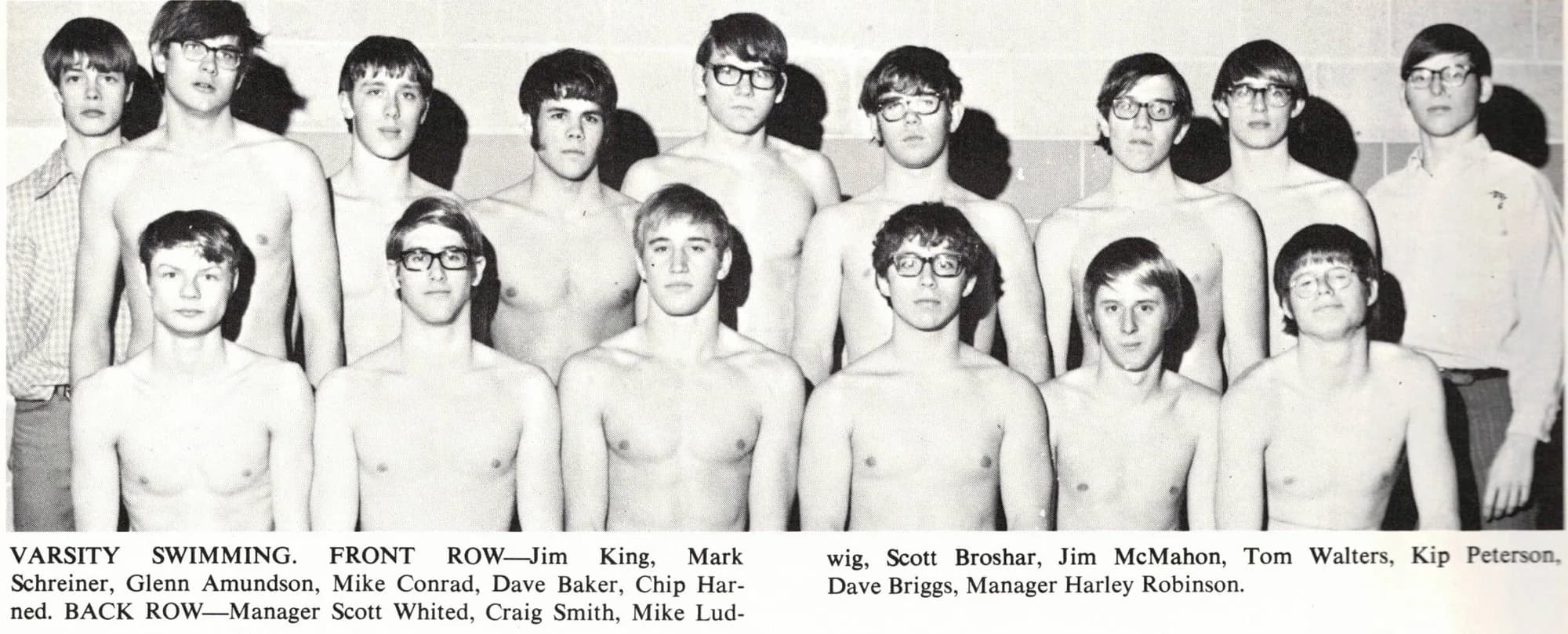 Boys Varsity Swimming team photograph