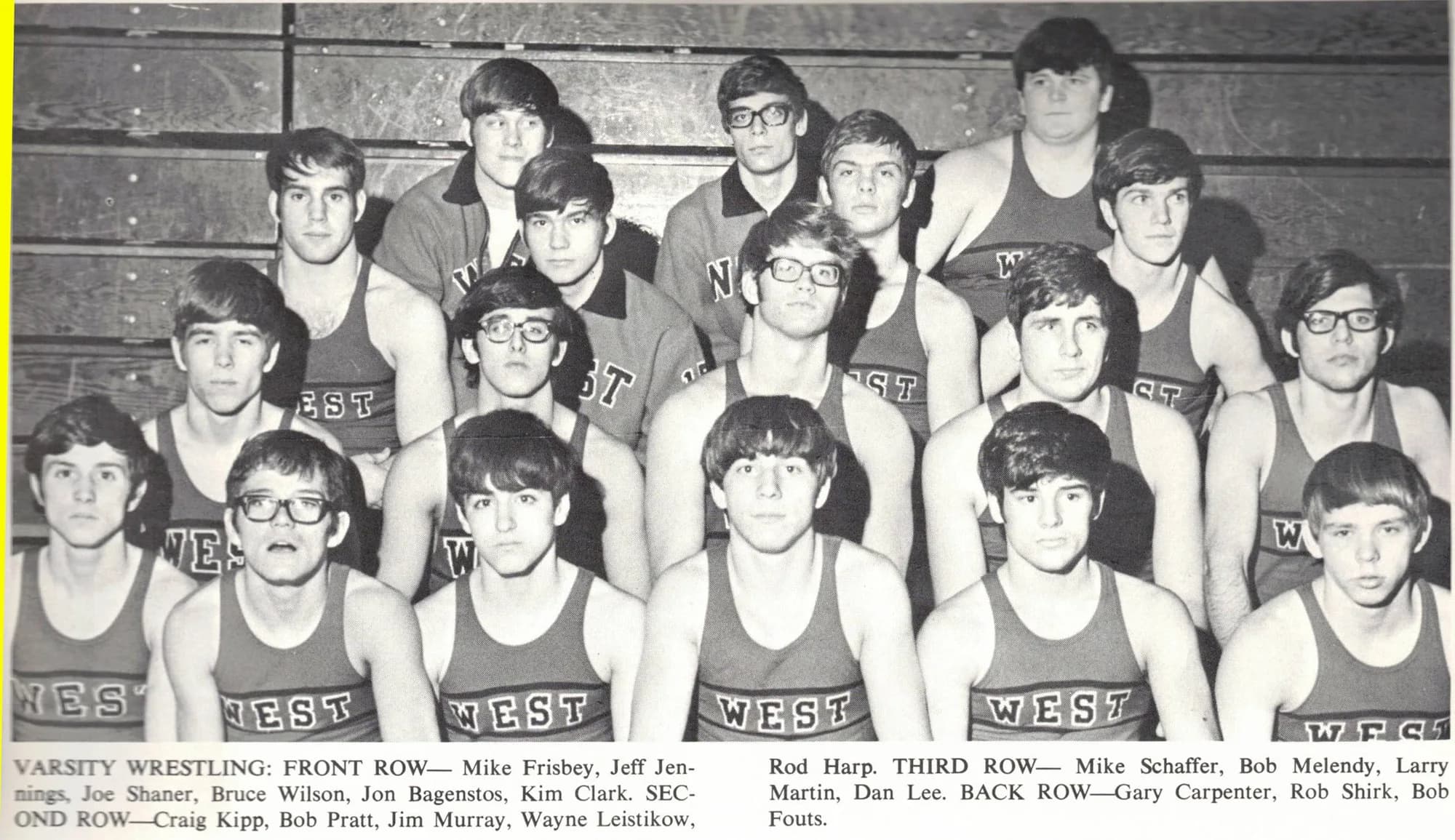 Boys Varsity Wrestling team photograph